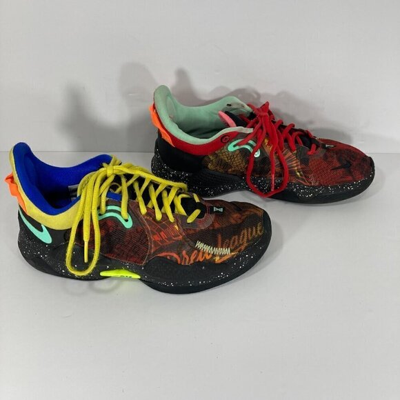 Nike PG 5 'Mismatched Drew League Multi-Color' CW3143-006 Mens Size 7‎ - Picture 5 of 16